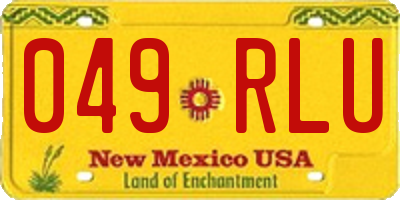 NM license plate 049RLU