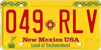 NM license plate 049RLV