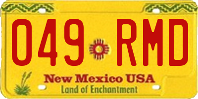 NM license plate 049RMD