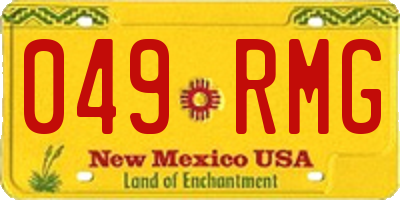 NM license plate 049RMG