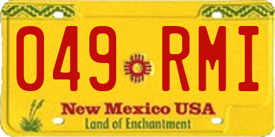 NM license plate 049RMI