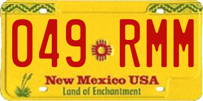 NM license plate 049RMM