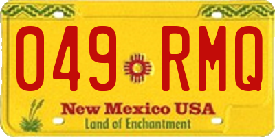 NM license plate 049RMQ
