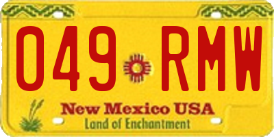 NM license plate 049RMW