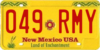 NM license plate 049RMY