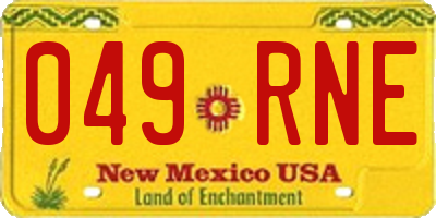 NM license plate 049RNE