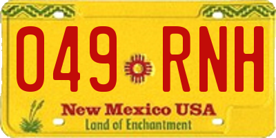 NM license plate 049RNH