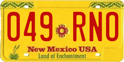 NM license plate 049RNO