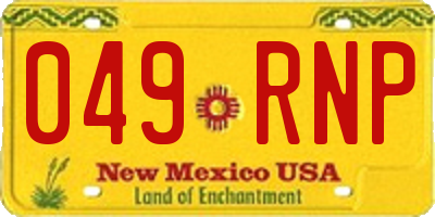 NM license plate 049RNP