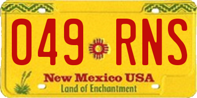 NM license plate 049RNS