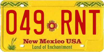 NM license plate 049RNT