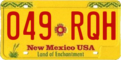NM license plate 049RQH