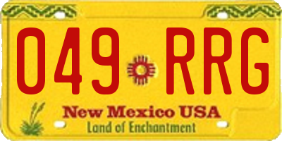 NM license plate 049RRG