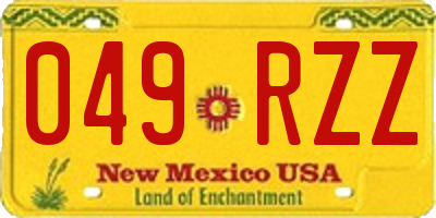 NM license plate 049RZZ