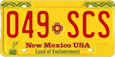 NM license plate 049SCS
