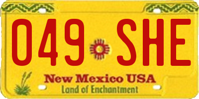 NM license plate 049SHE