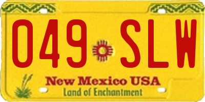 NM license plate 049SLW