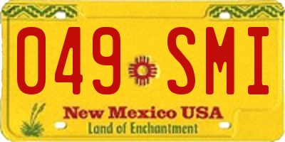 NM license plate 049SMI