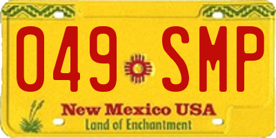 NM license plate 049SMP
