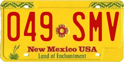 NM license plate 049SMV