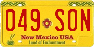 NM license plate 049SON