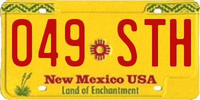 NM license plate 049STH