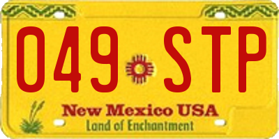 NM license plate 049STP