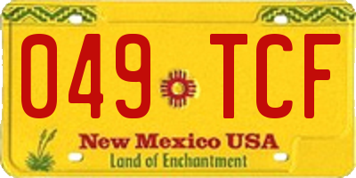 NM license plate 049TCF