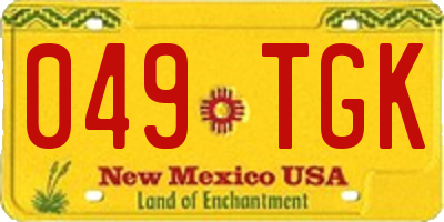 NM license plate 049TGK