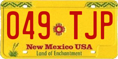NM license plate 049TJP
