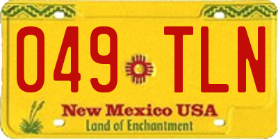 NM license plate 049TLN