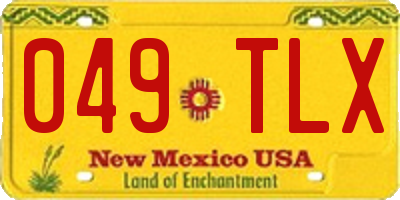 NM license plate 049TLX