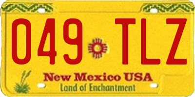 NM license plate 049TLZ