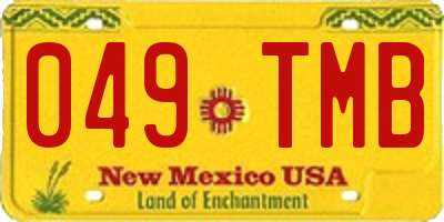 NM license plate 049TMB