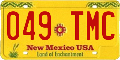 NM license plate 049TMC