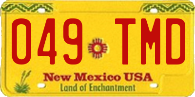 NM license plate 049TMD
