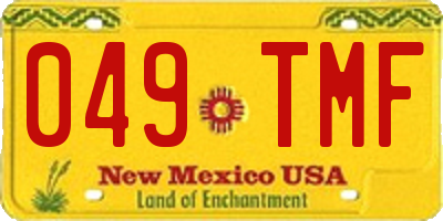 NM license plate 049TMF