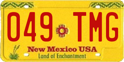 NM license plate 049TMG