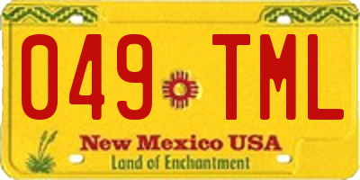 NM license plate 049TML