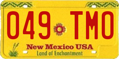 NM license plate 049TMO