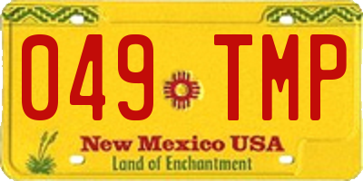 NM license plate 049TMP