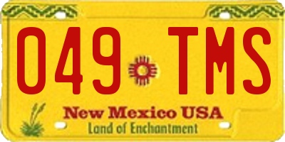 NM license plate 049TMS