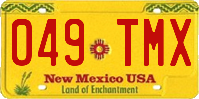 NM license plate 049TMX
