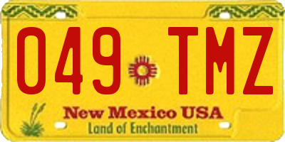 NM license plate 049TMZ