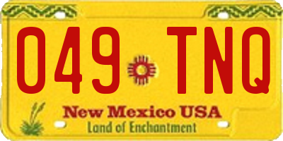 NM license plate 049TNQ