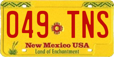 NM license plate 049TNS