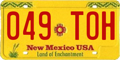 NM license plate 049TOH