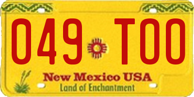 NM license plate 049TOO