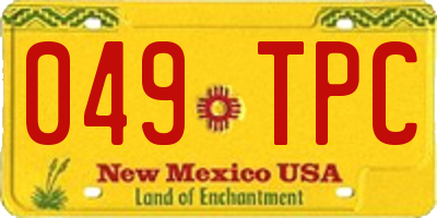 NM license plate 049TPC