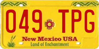 NM license plate 049TPG